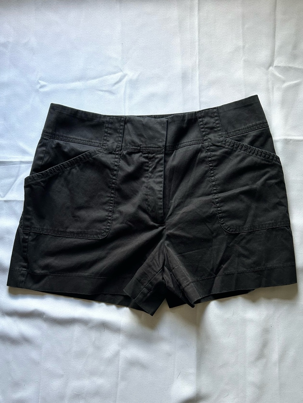 White House Black Market Black High Rise Tailored Shorts Size 10